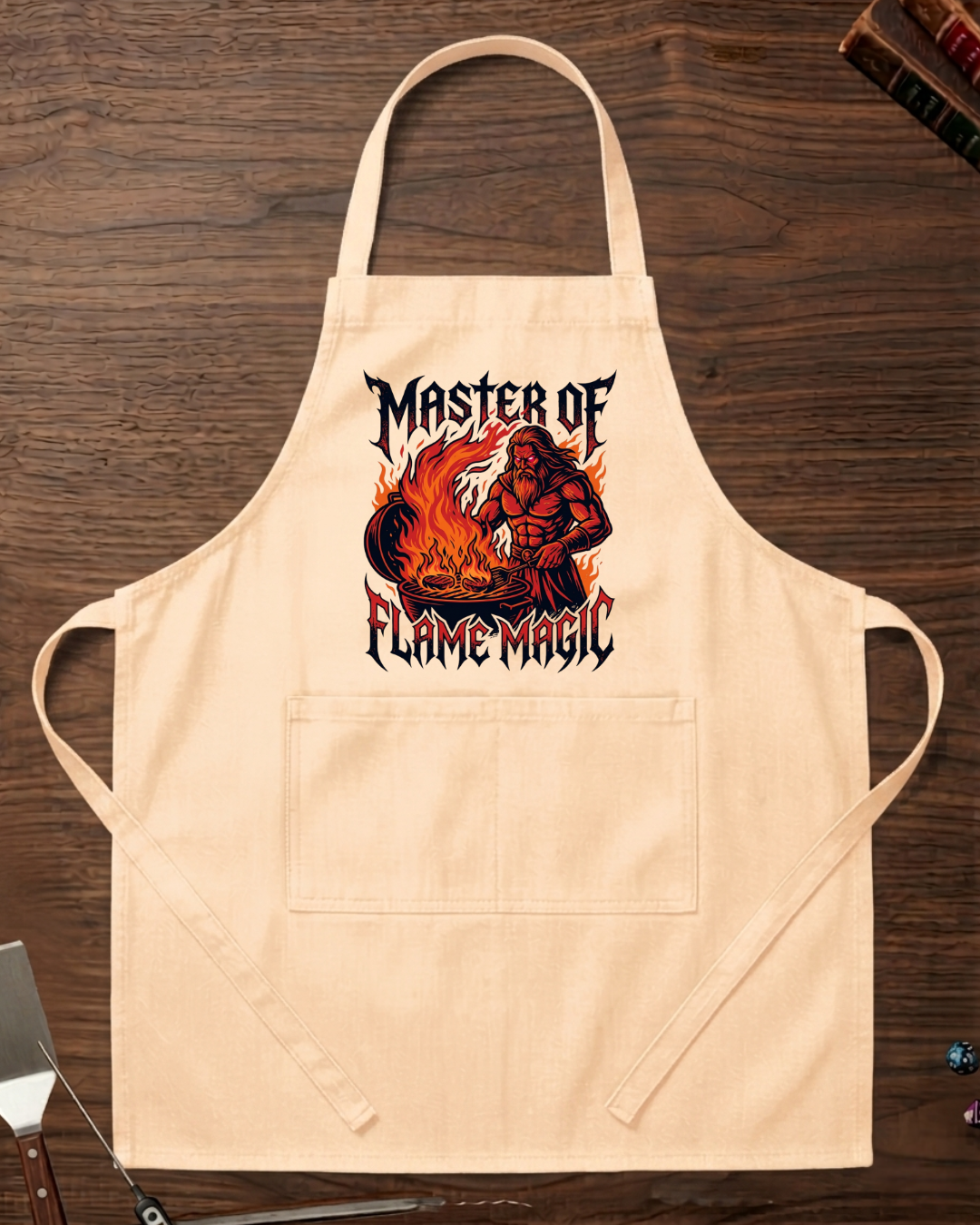 Master Of Flame Magic Organic Apron