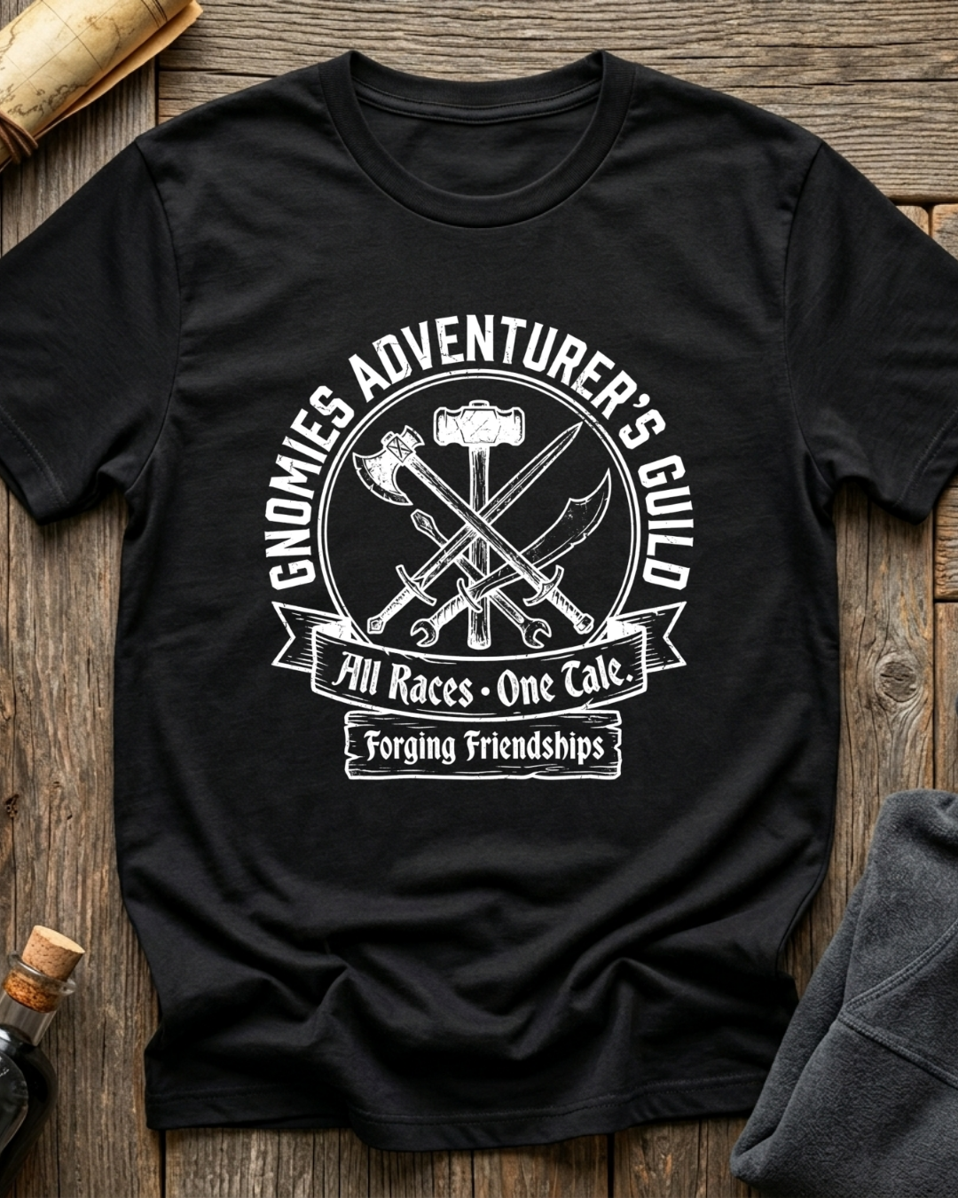 Gnomies Adventure Guild - All Races. One Tale V.2 T-Shirt