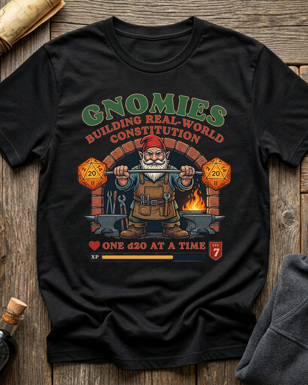 Gnomies Building Real-World Constitution T-Shirt