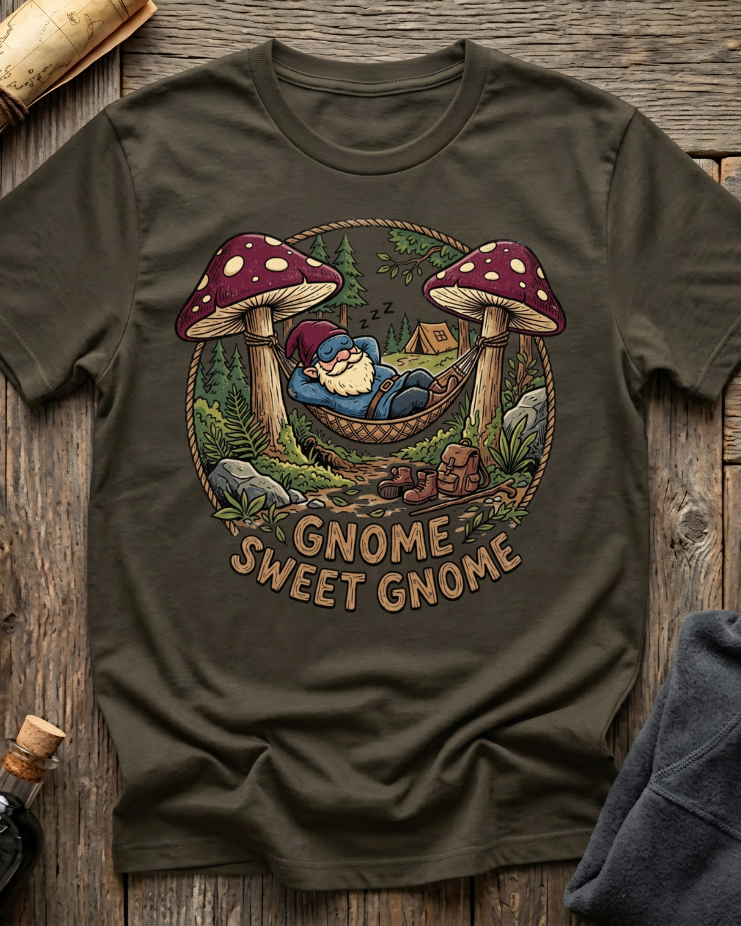 Lounging Gnome Sweet Gnome T-Shirt