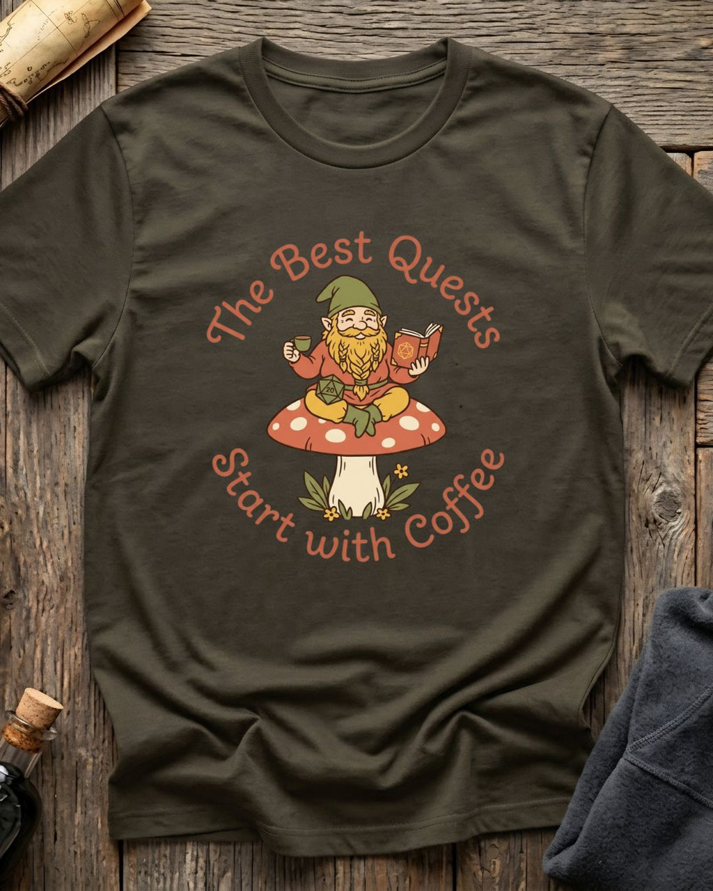 The Best Quests Start With Coffee T-Shirt