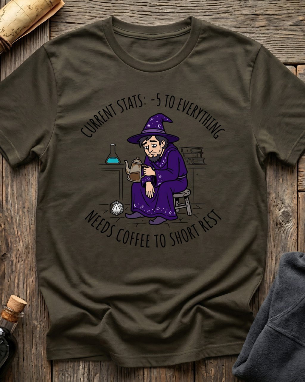 Needs Coffee For Short Rest T-Shirt