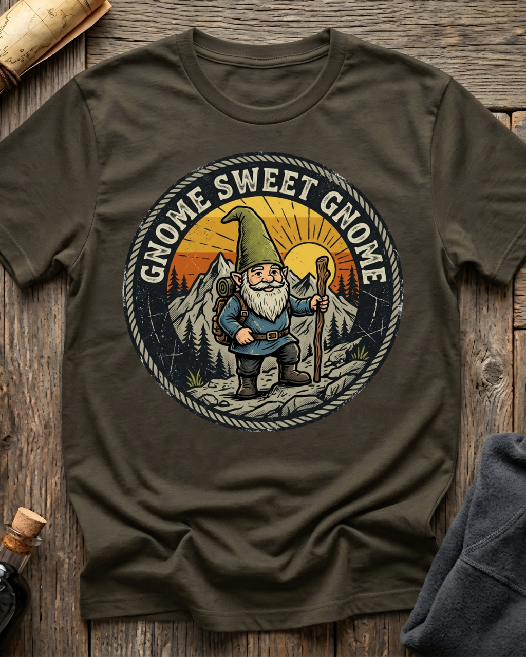 Hiking Gnome Sweet Gnome T-Shirt
