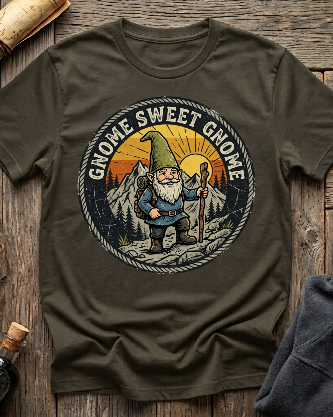 Hiking Gnome Sweet Gnome T-Shirt