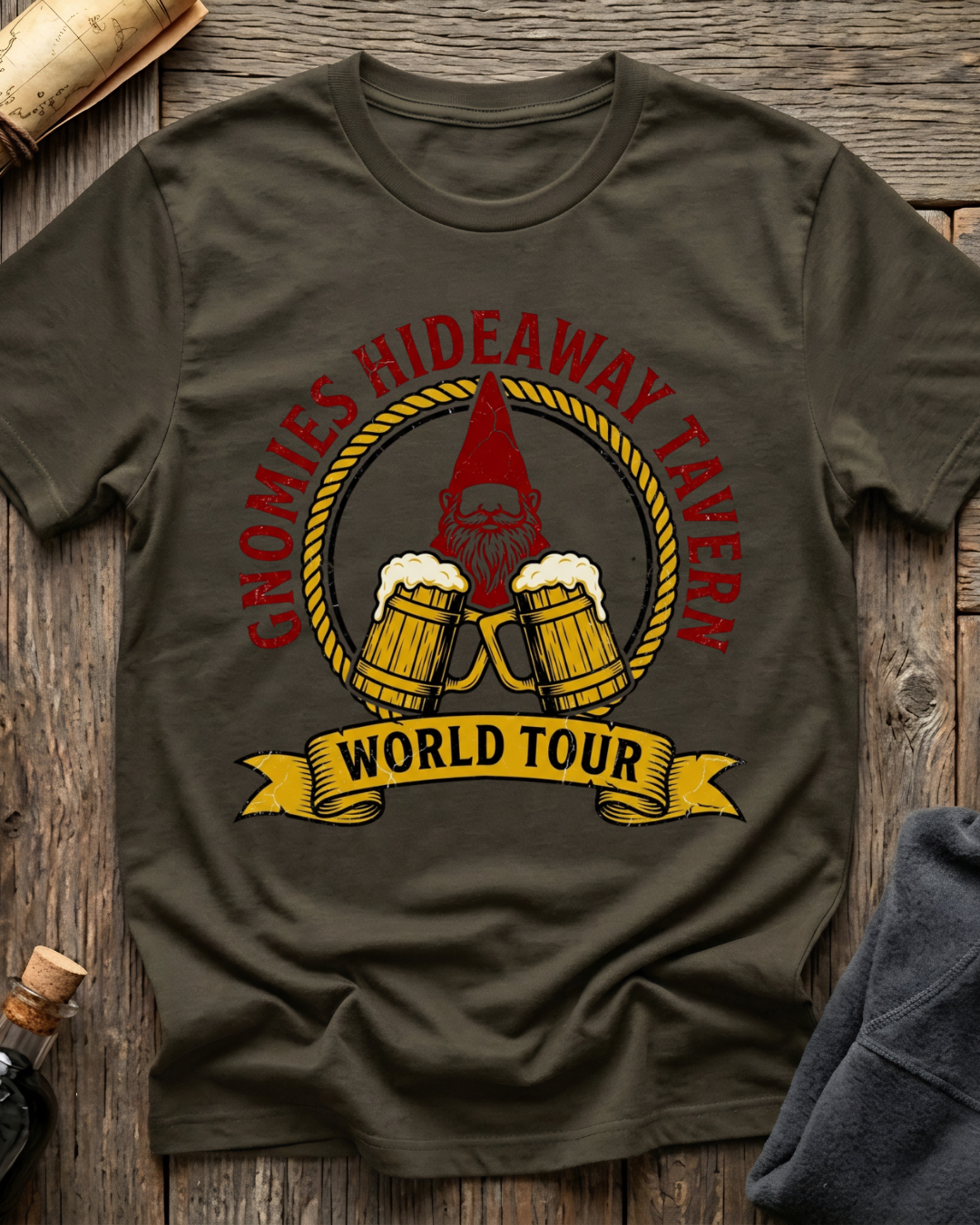 Gnomies Hideaway Tavern World Tour T-Shirt