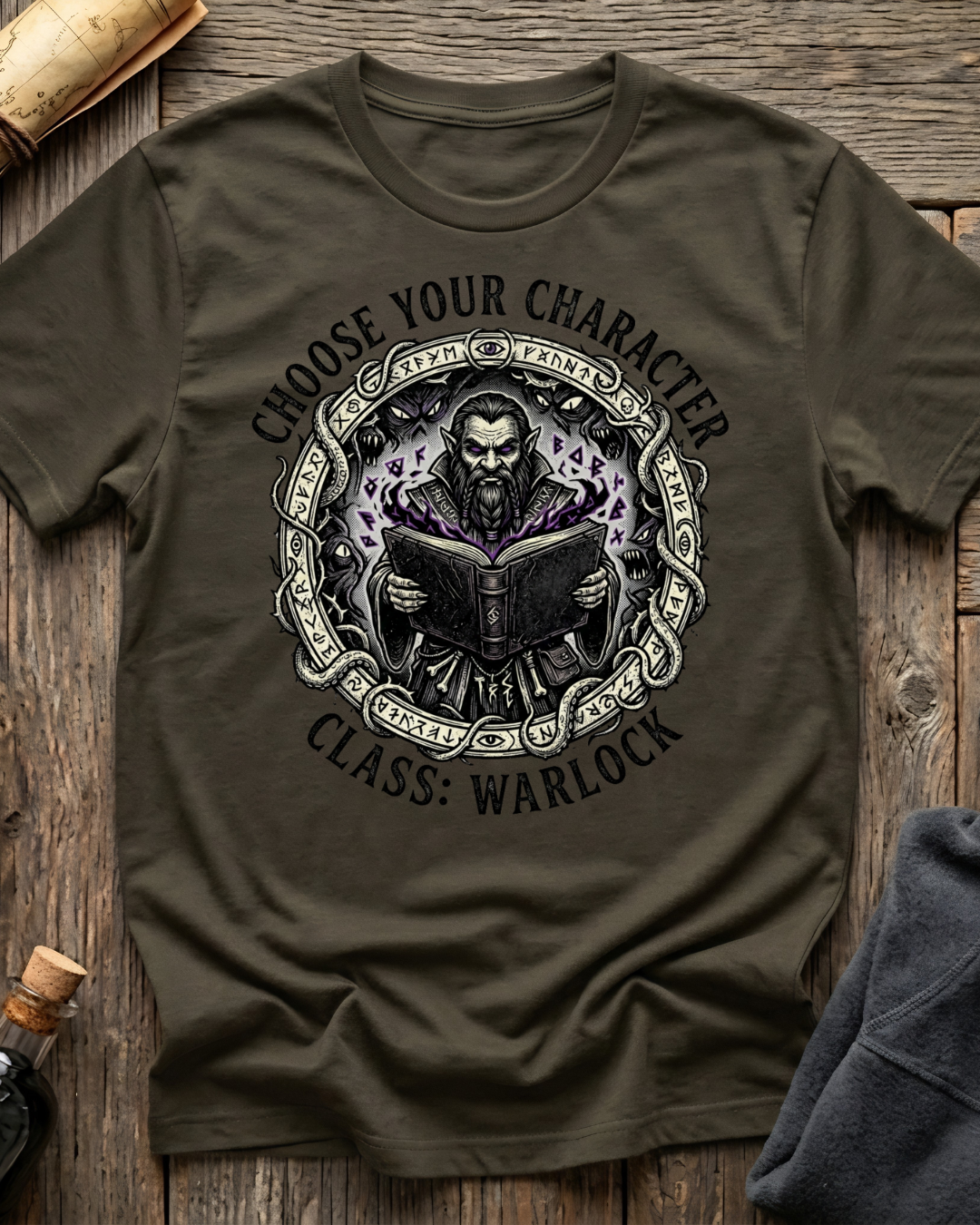 Choose Your Character Class: Warlock T-Shirt