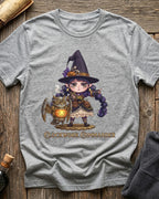 Athletic Heather t-shirt featuring the Clockwork Commander design with Sprocket the gnome