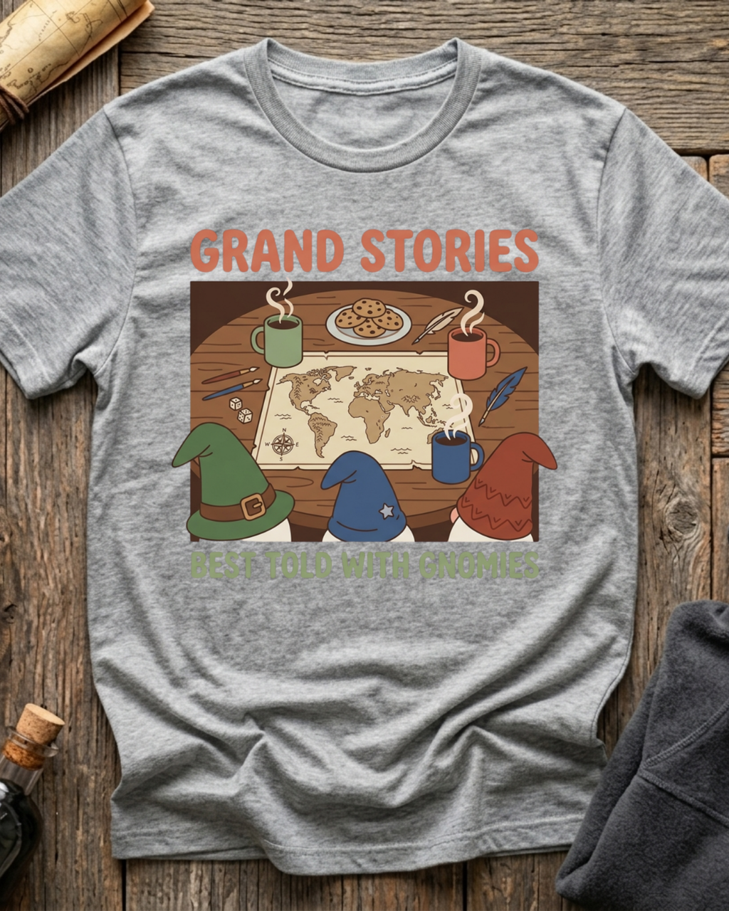 Grand Stories Best Told With Gnomies T-Shirt