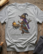 Athletic Heather t-shirt featuring the Infusion Master design with Sprocket the gnome