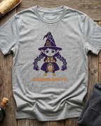 Athletic Heather t-shirt featuring the Clockwork Supply Co. design with Sprocket the gnome