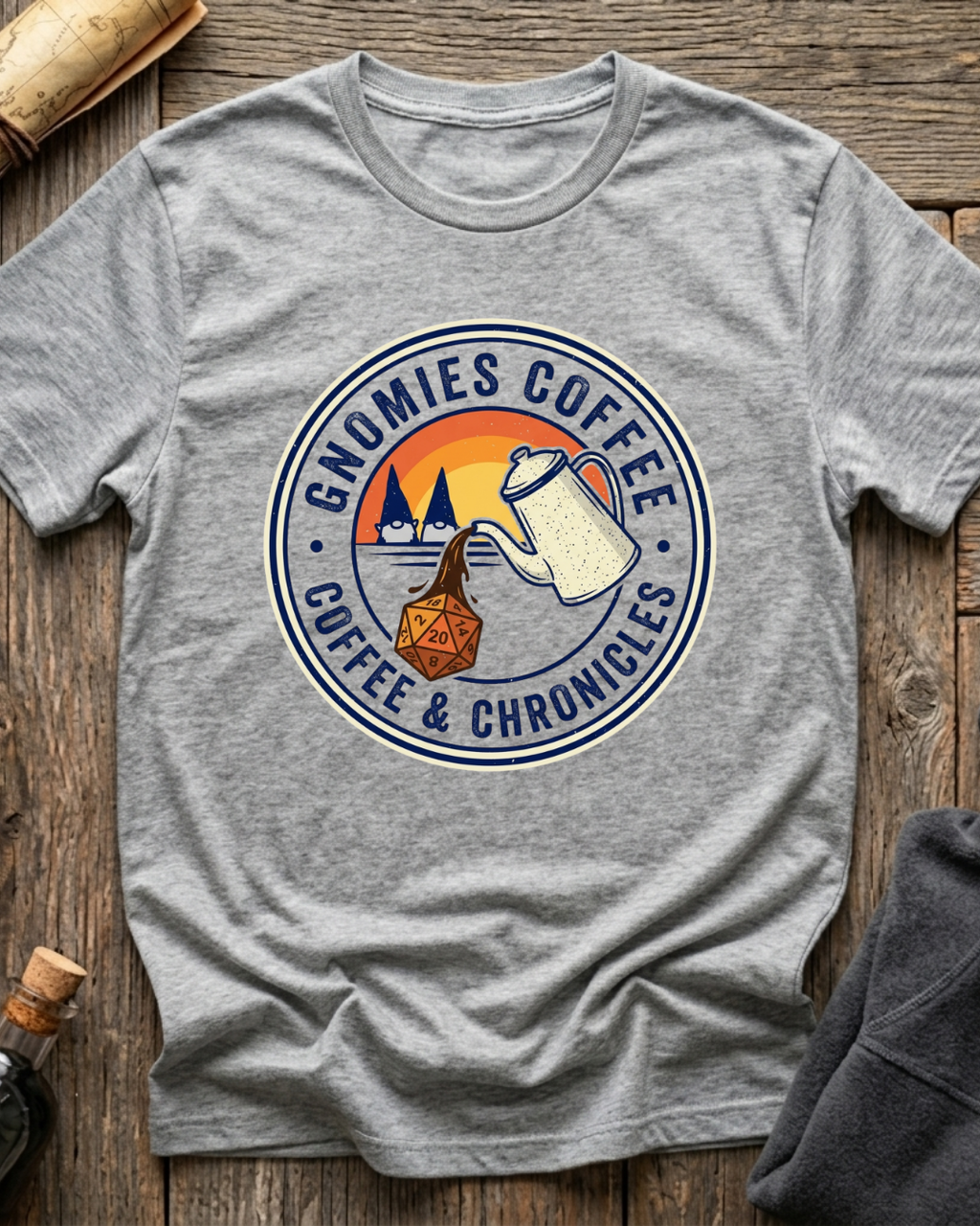 Gnomies Coffee & Chronicles T-Shirt