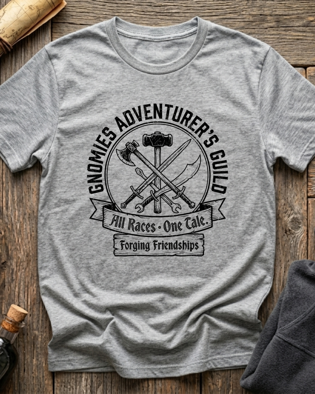 Gnomies Adventure Guild - All Races. One Tale V.1 T-Shirt