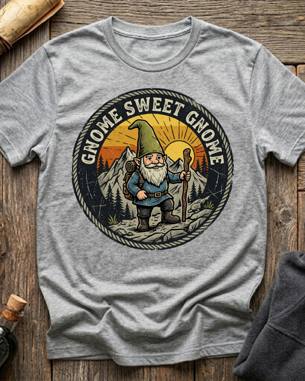 Hiking Gnome Sweet Gnome T-Shirt