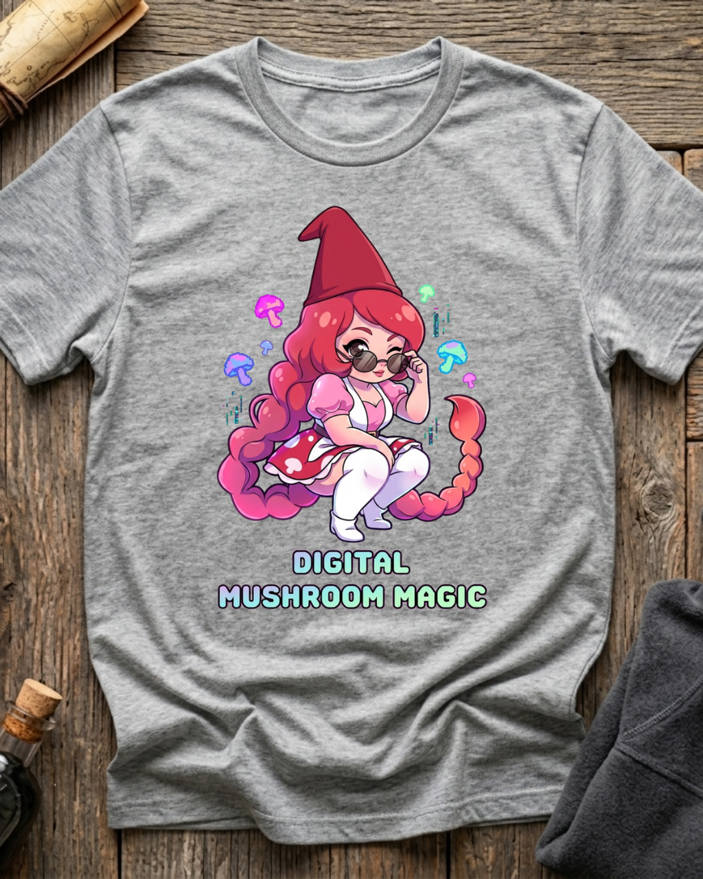 Digital Mushroom Magic T-Shirt