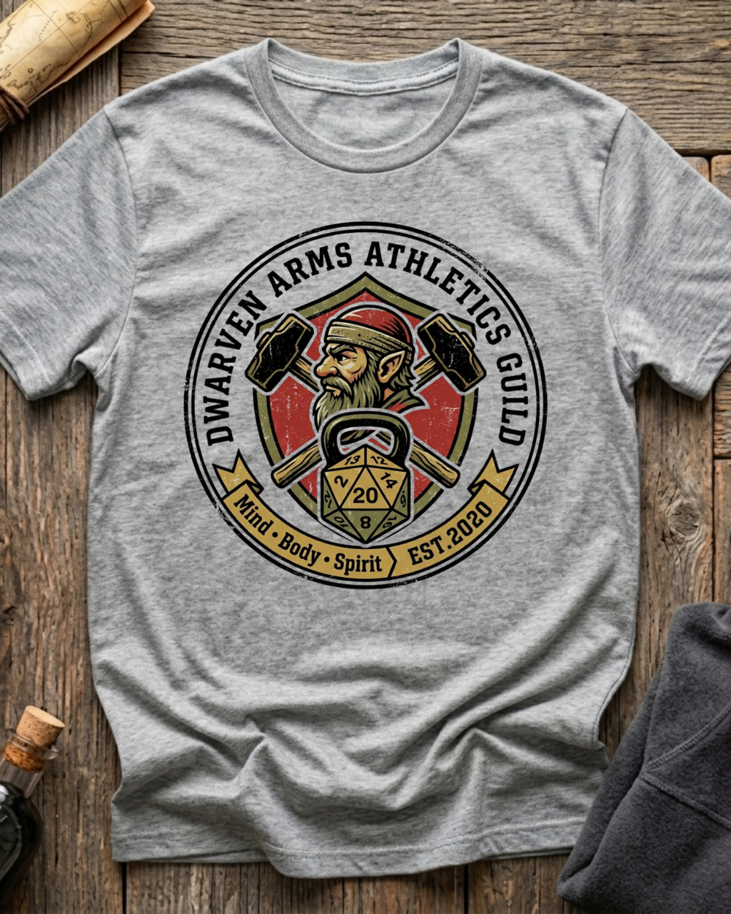 Dwarven Arms Athletics Guild T-Shirt – Mind • Body • Spirit