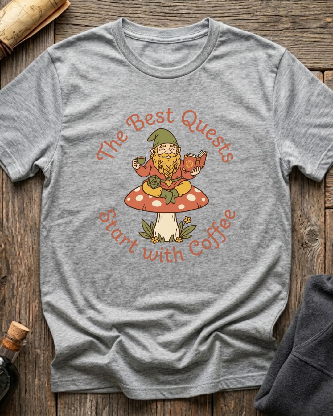 The Best Quests Start With Coffee T-Shirt