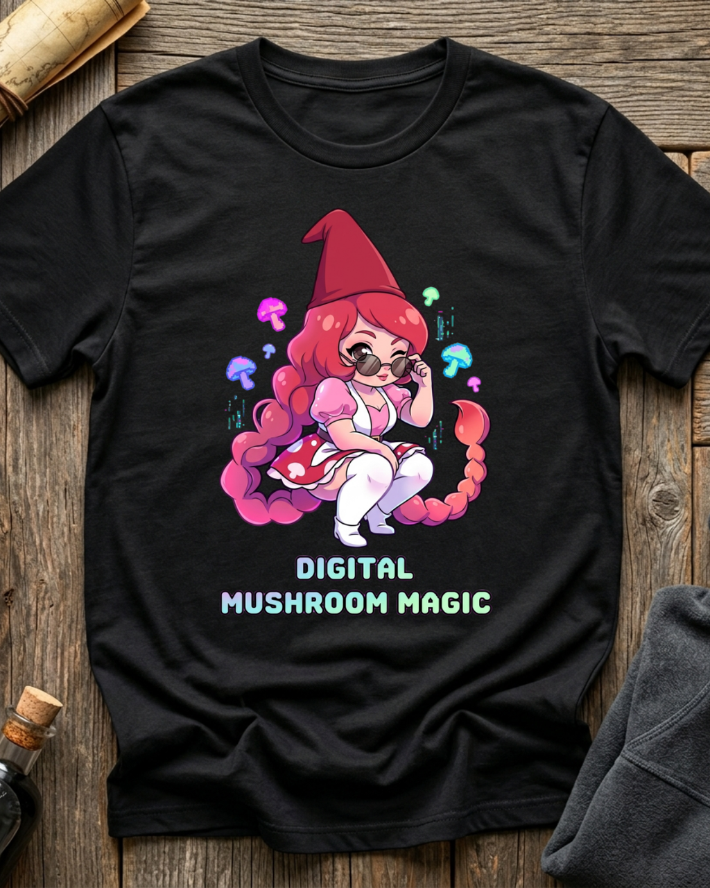 Digital Mushroom Magic T-Shirt