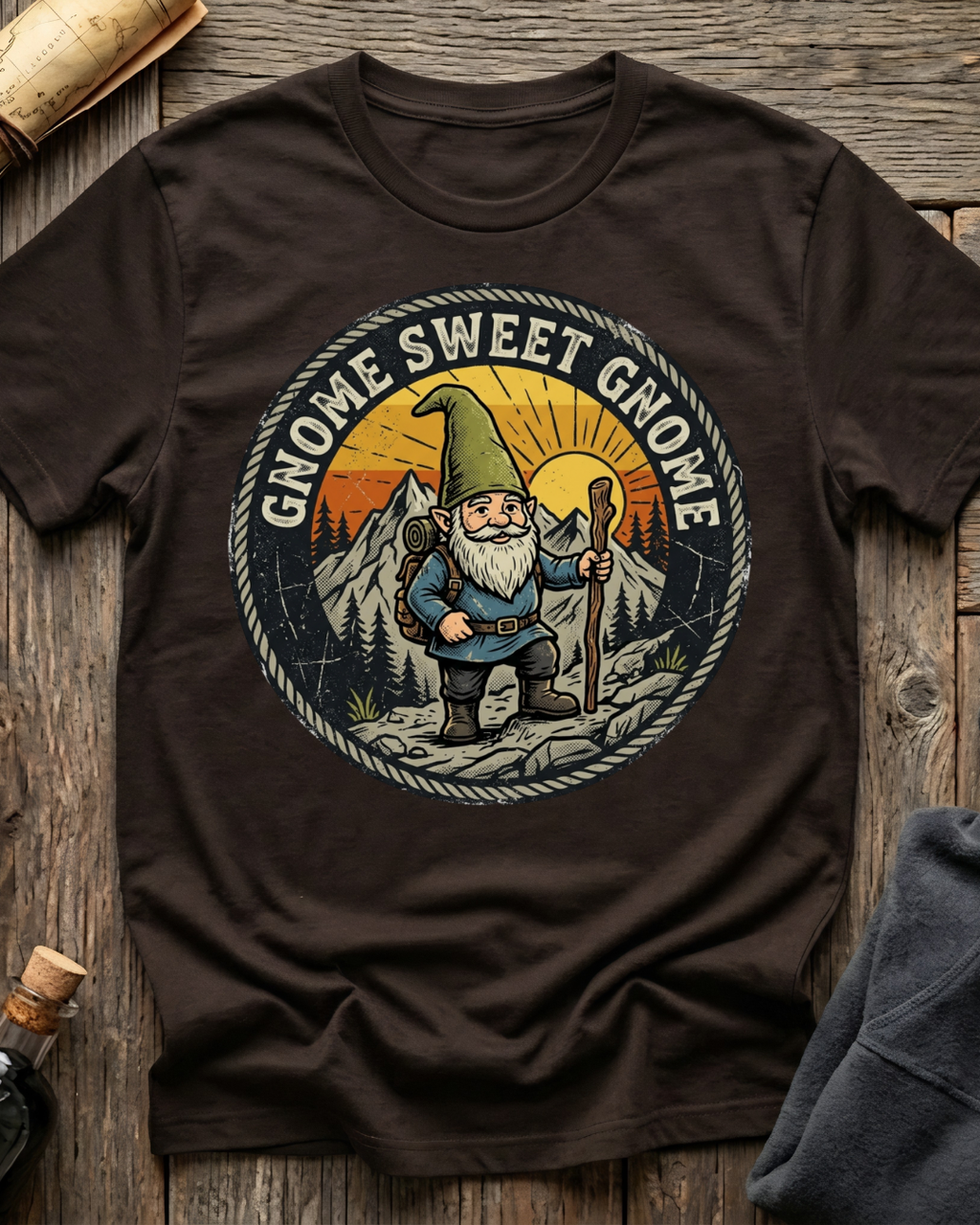 Hiking Gnome Sweet Gnome T-Shirt