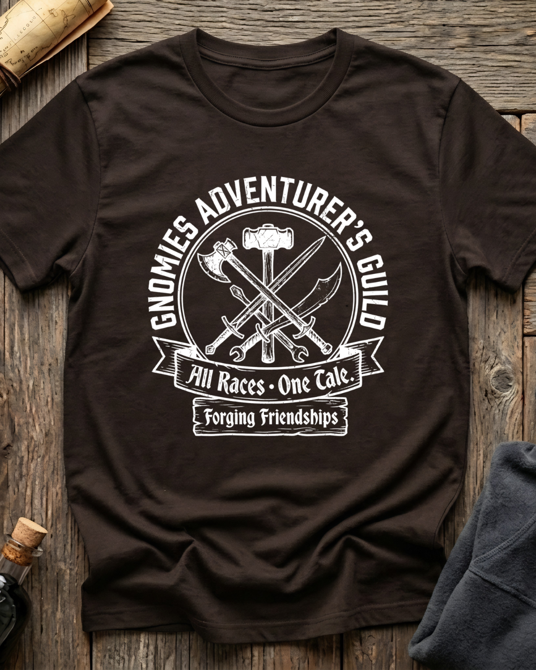 Gnomies Adventure Guild - All Races. One Tale V.2 T-Shirt