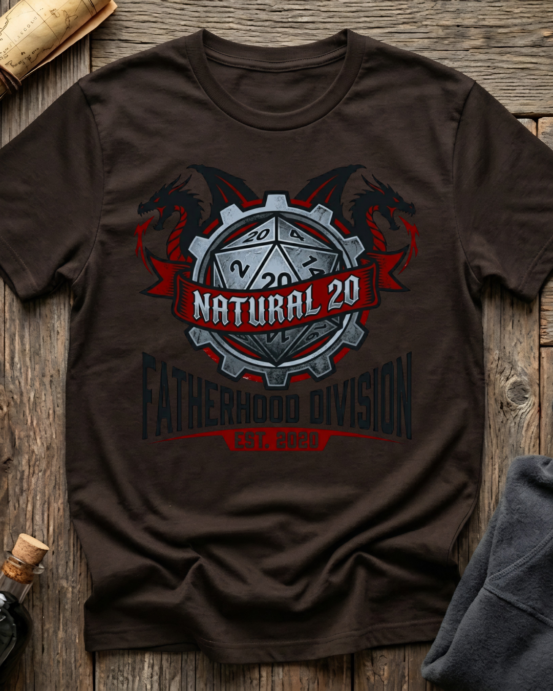 Natural 20 Fatherhood Division T-Shirt