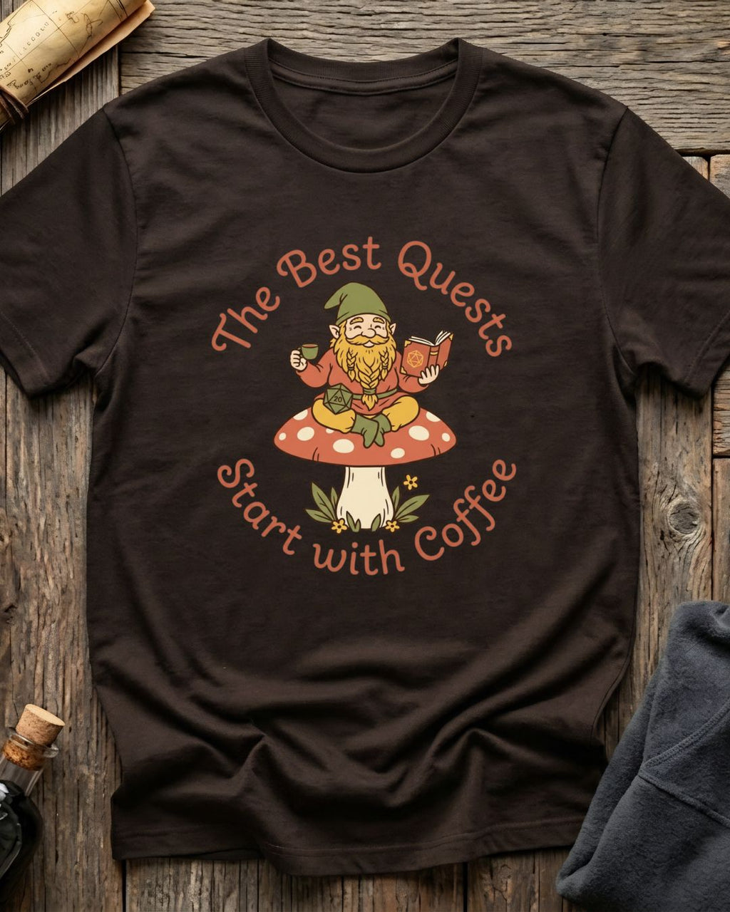 The Best Quests Start With Coffee T-Shirt