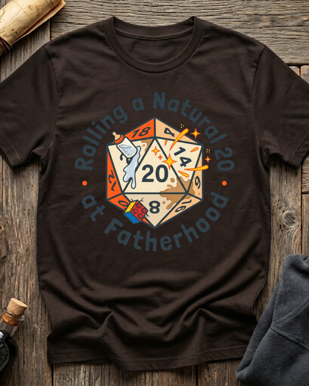 Rolling a Natural 20 at Fatherhood T-Shirt