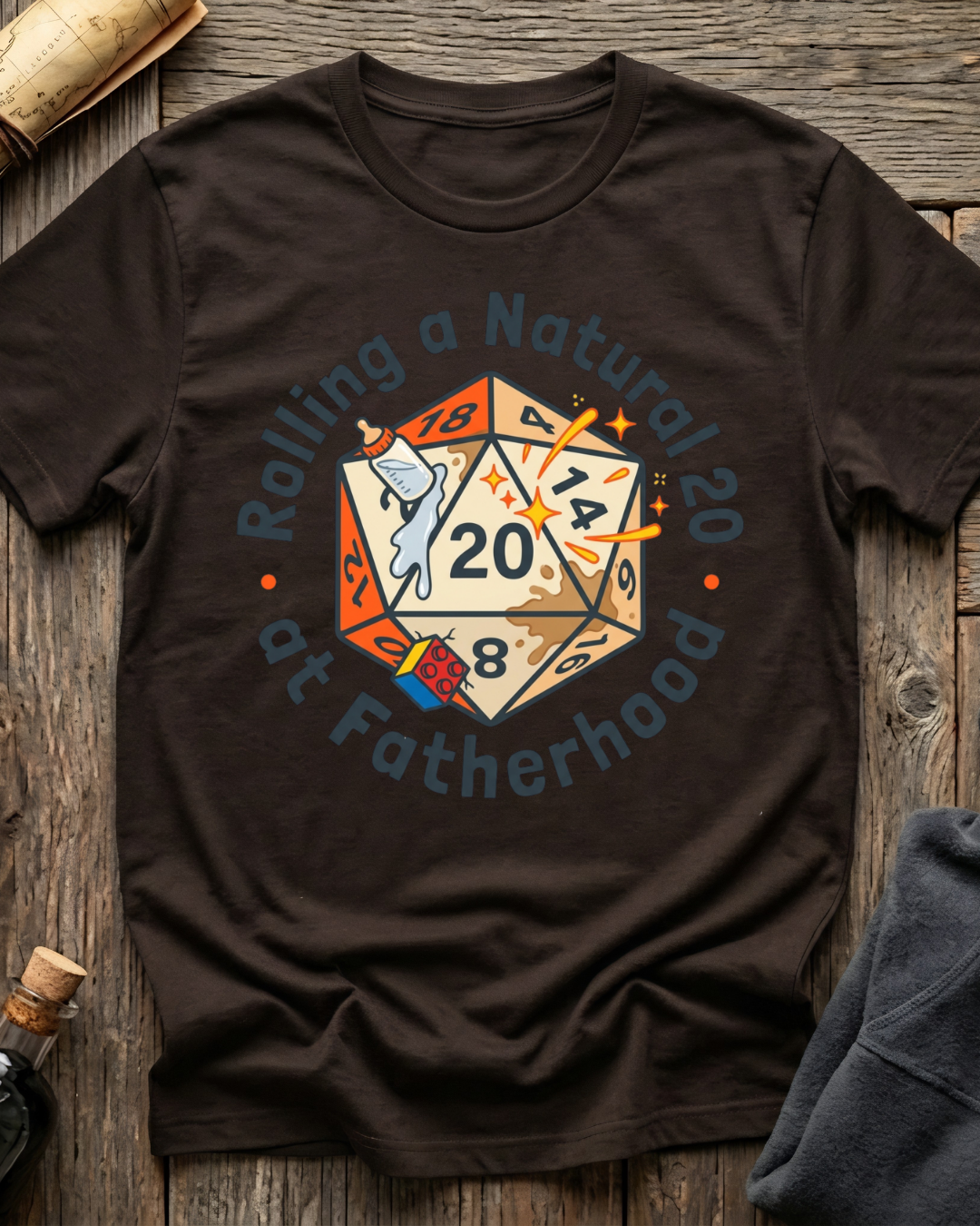 Rolling a Natural 20 at Fatherhood T-Shirt