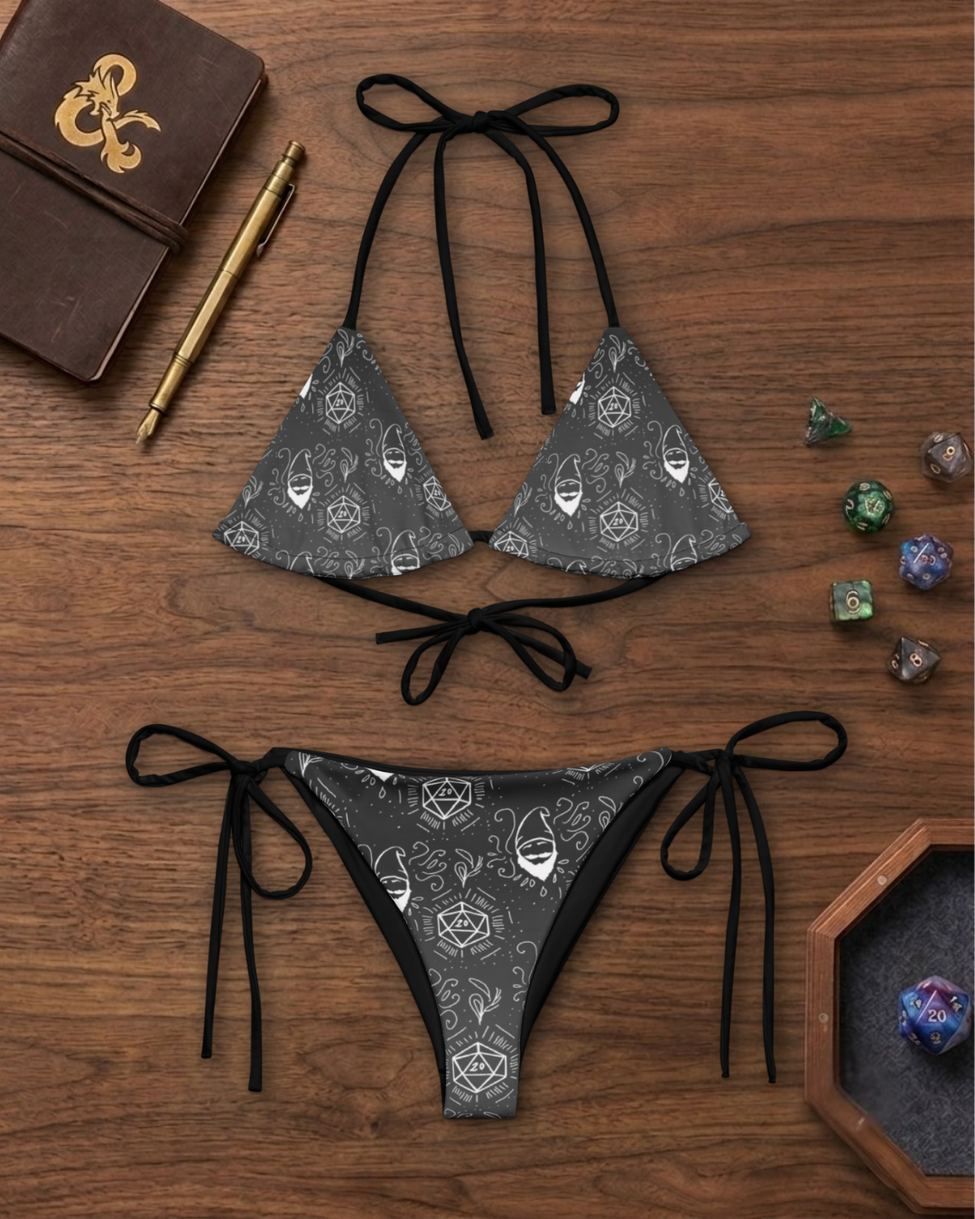 Black Random Encounter String Bikini