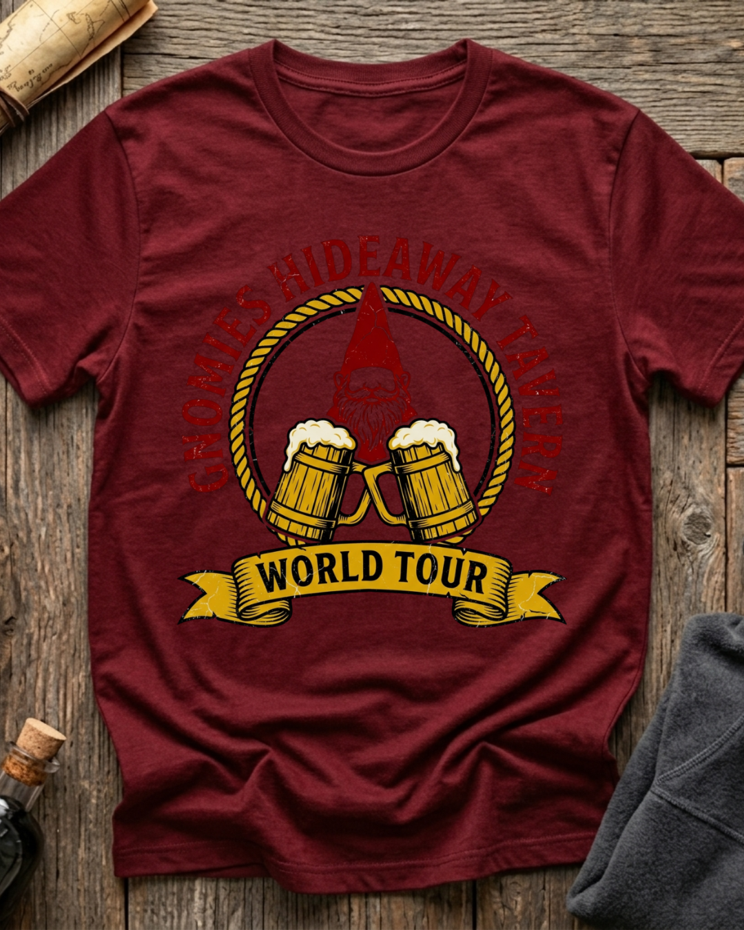 Gnomies Hideaway Tavern World Tour T-Shirt