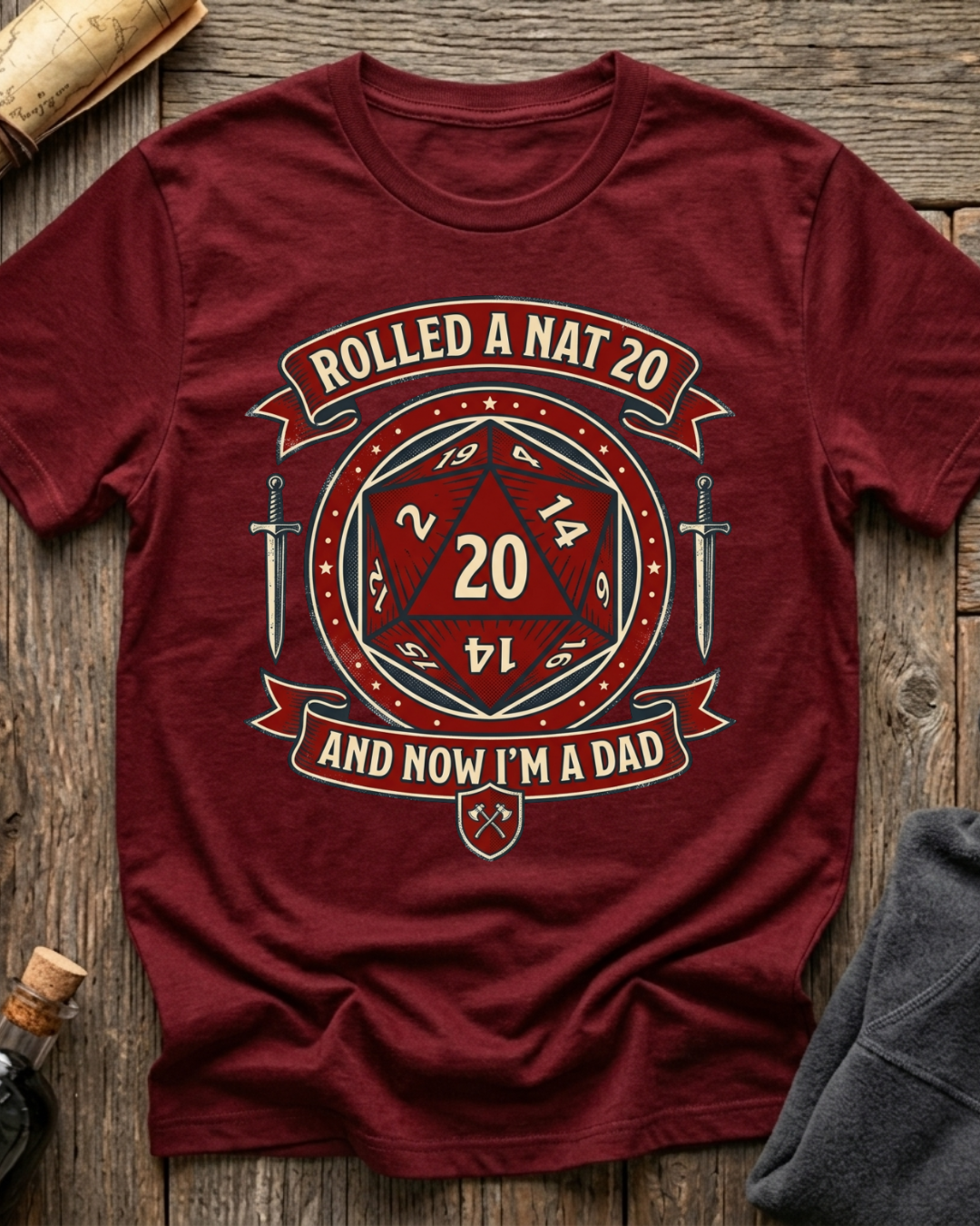 Rolled A Nat 20 And Now I'm A Dad T-Shirt