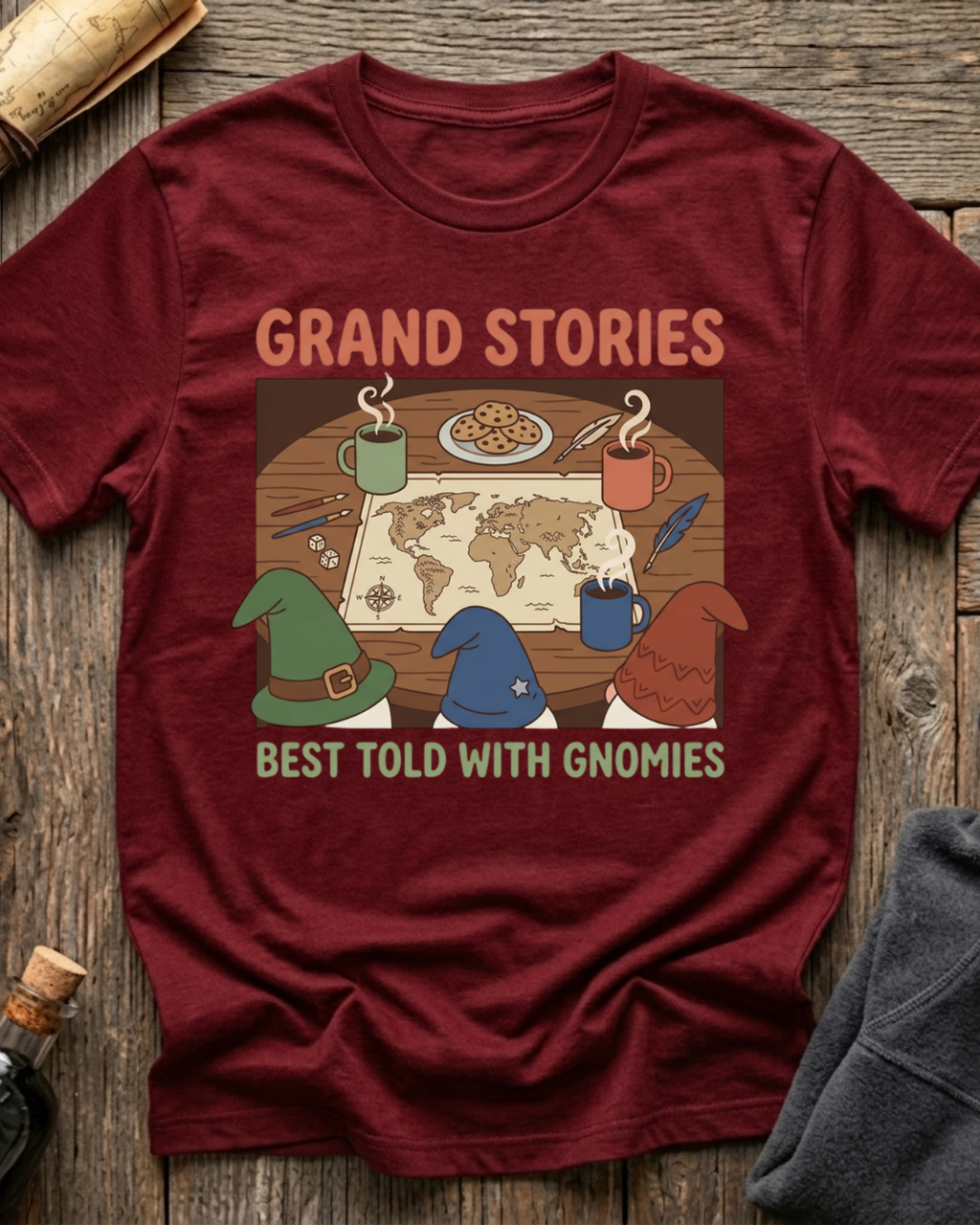 Grand Stories Best Told With Gnomies T-Shirt