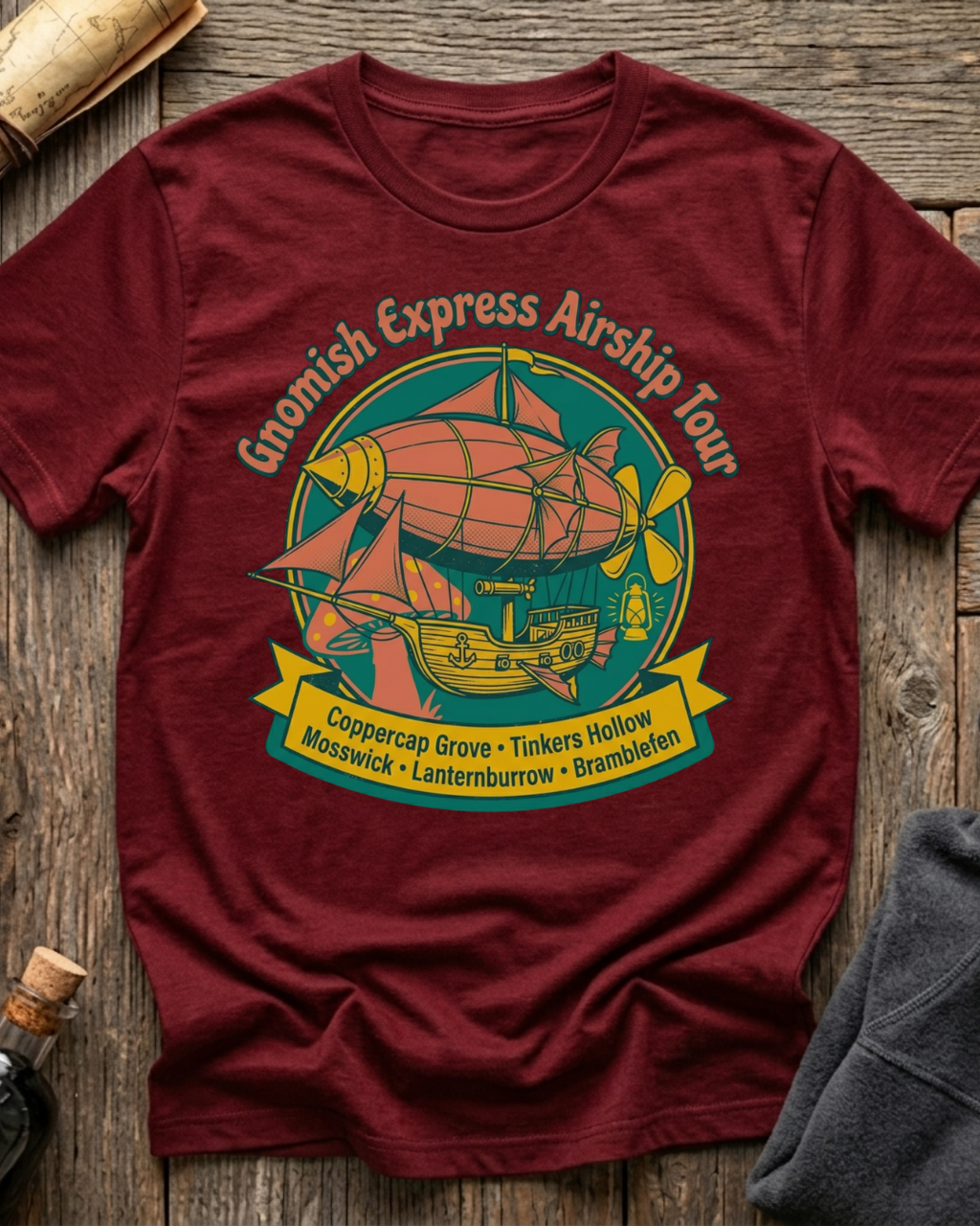 Gnomish Express Airship Tour T-Shirt