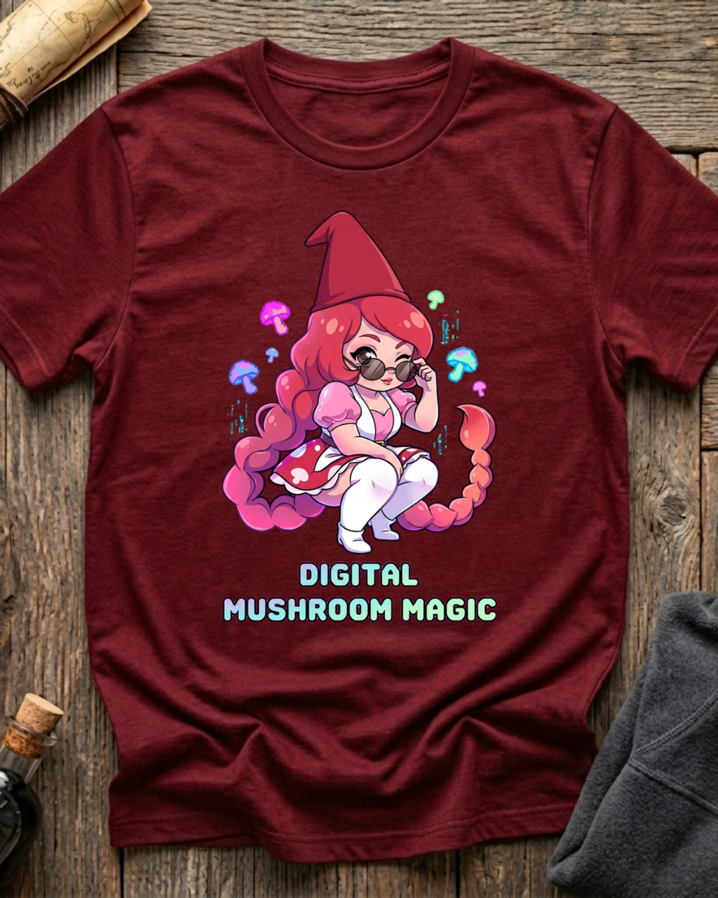 Digital Mushroom Magic T-Shirt