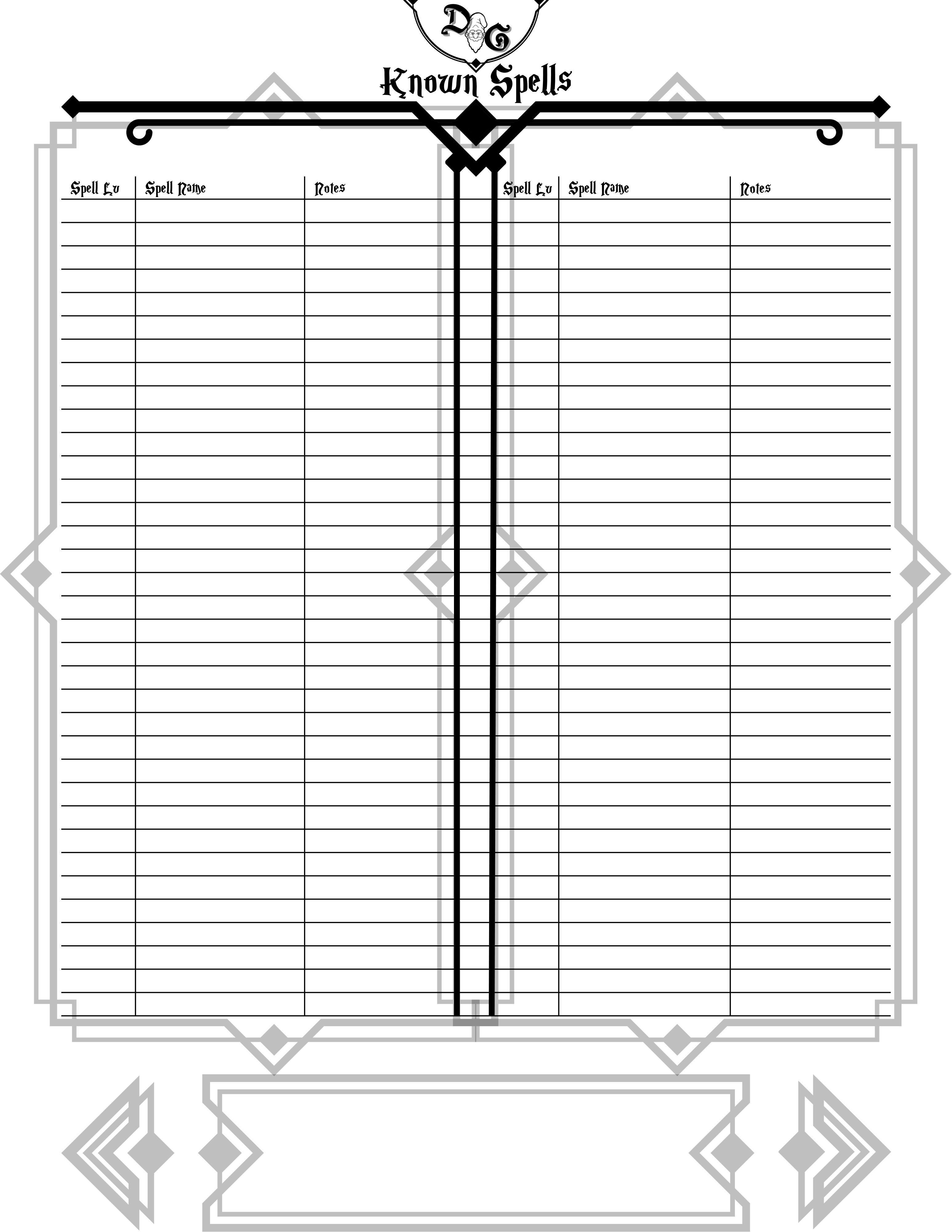 Dungeons & Gnomies 5e Character Sheet - Digital Download