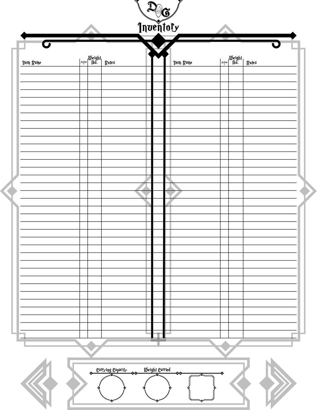 Dungeons & Gnomies 5e Character Sheet - Digital Download
