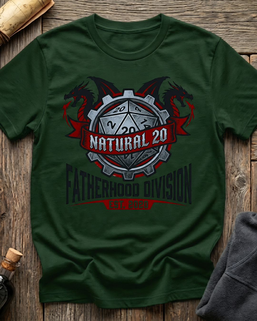 Natural 20 Fatherhood Division T-Shirt