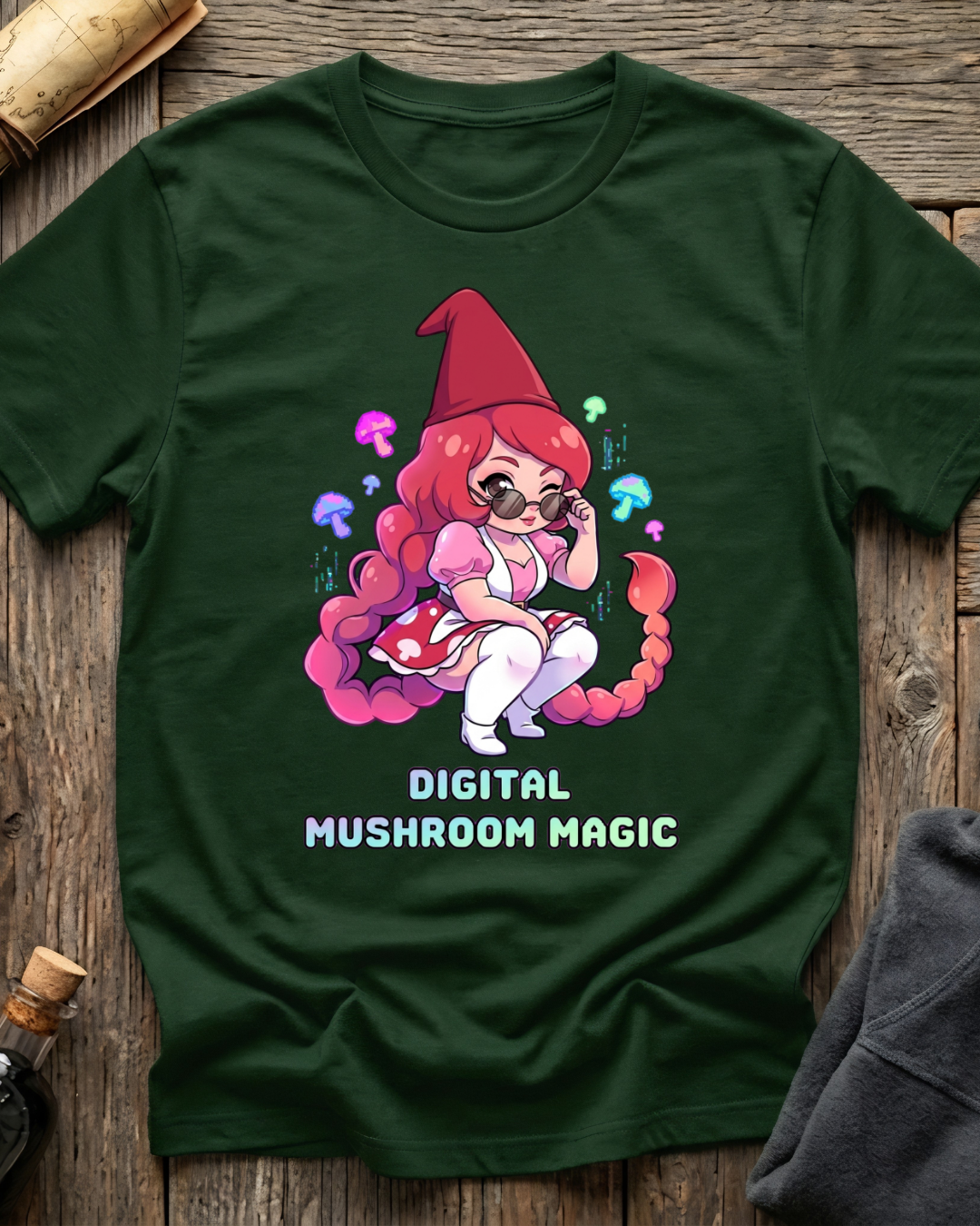 Digital Mushroom Magic T-Shirt