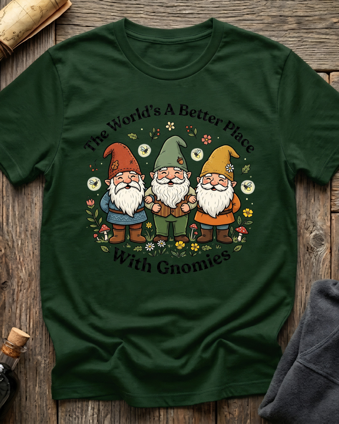 The World's A Better Place With Gnomies T-Shirt