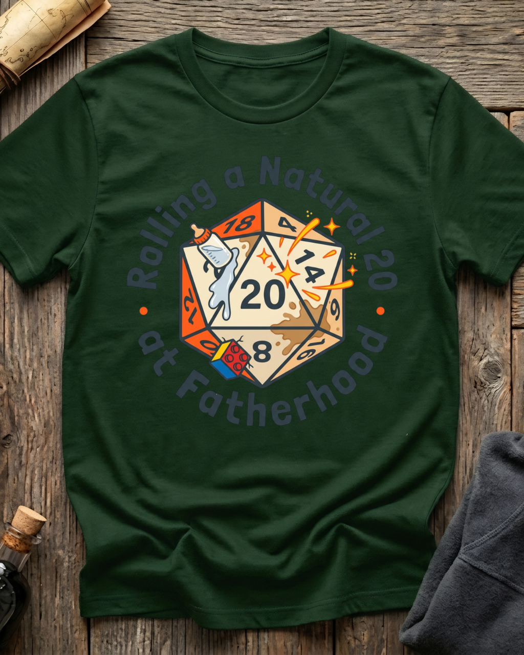 Rolling a Natural 20 at Fatherhood T-Shirt