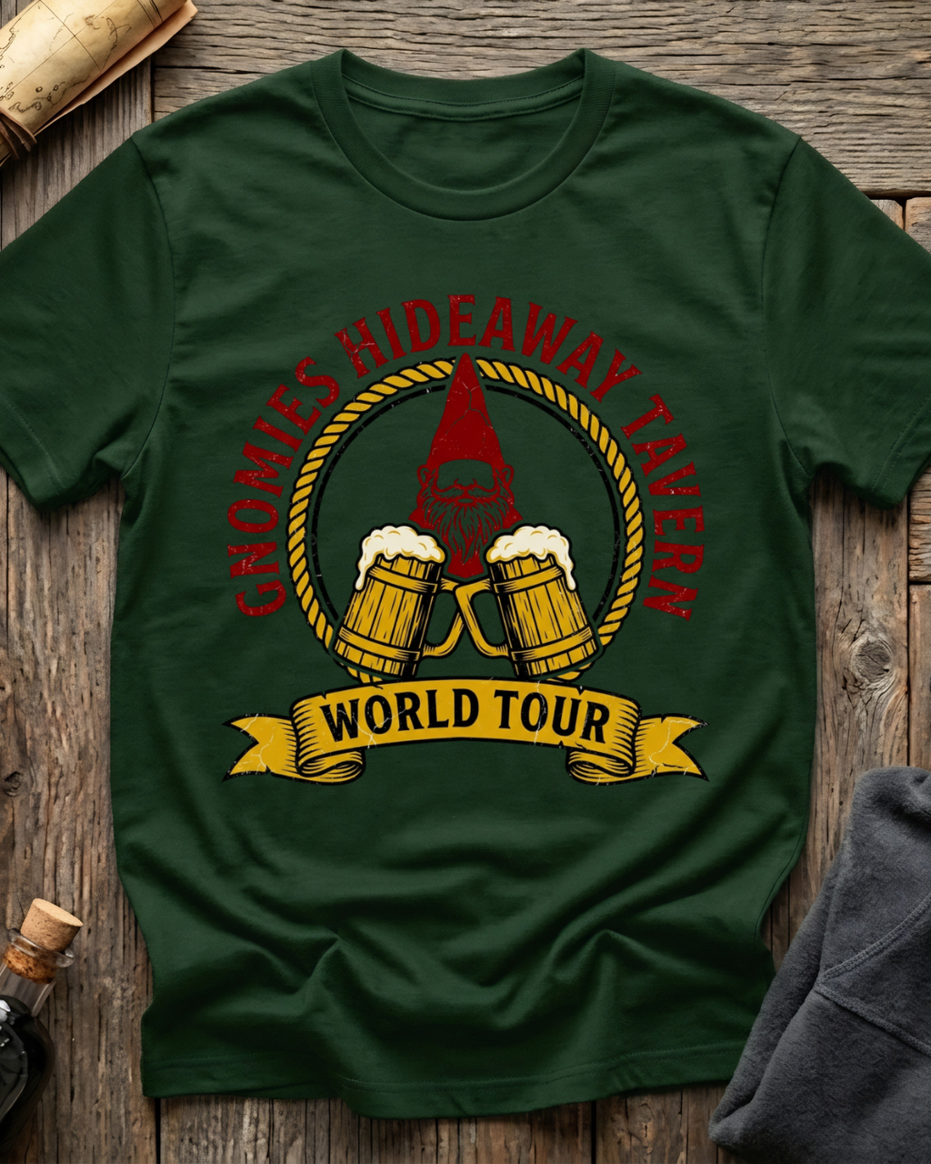 Gnomies Hideaway Tavern World Tour T-Shirt