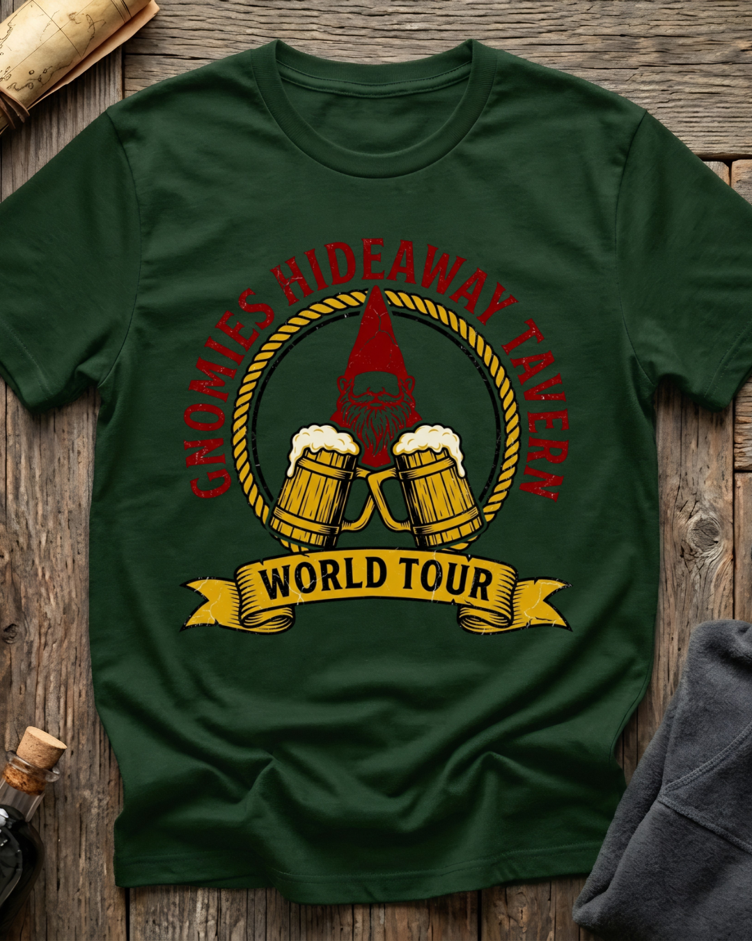 Gnomies Hideaway Tavern World Tour T-Shirt