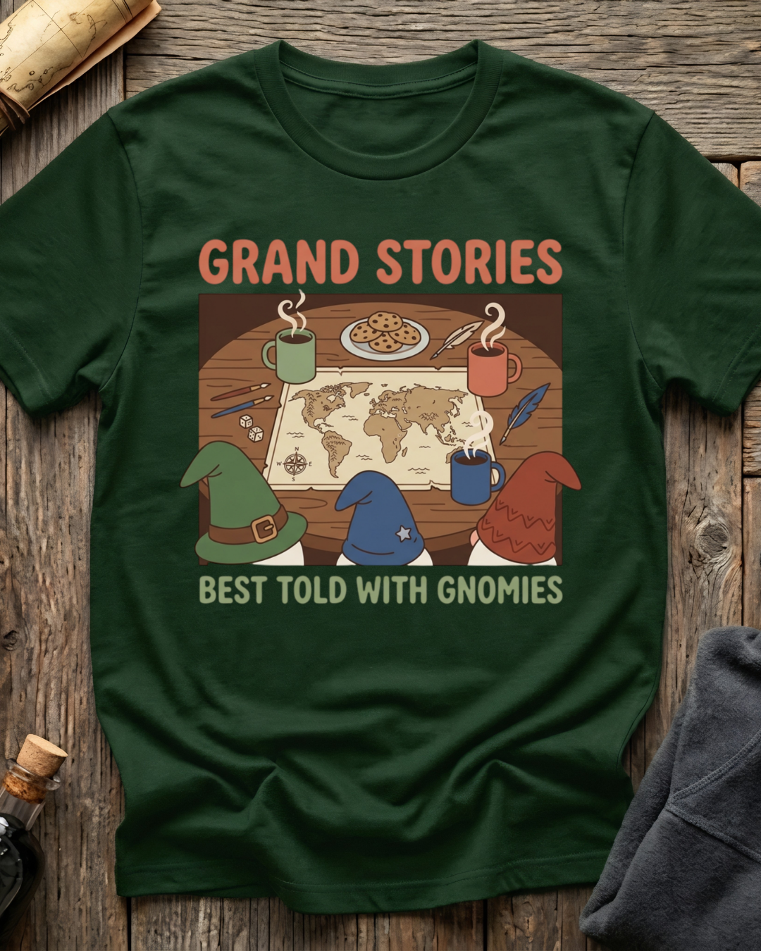 Grand Stories Best Told With Gnomies T-Shirt