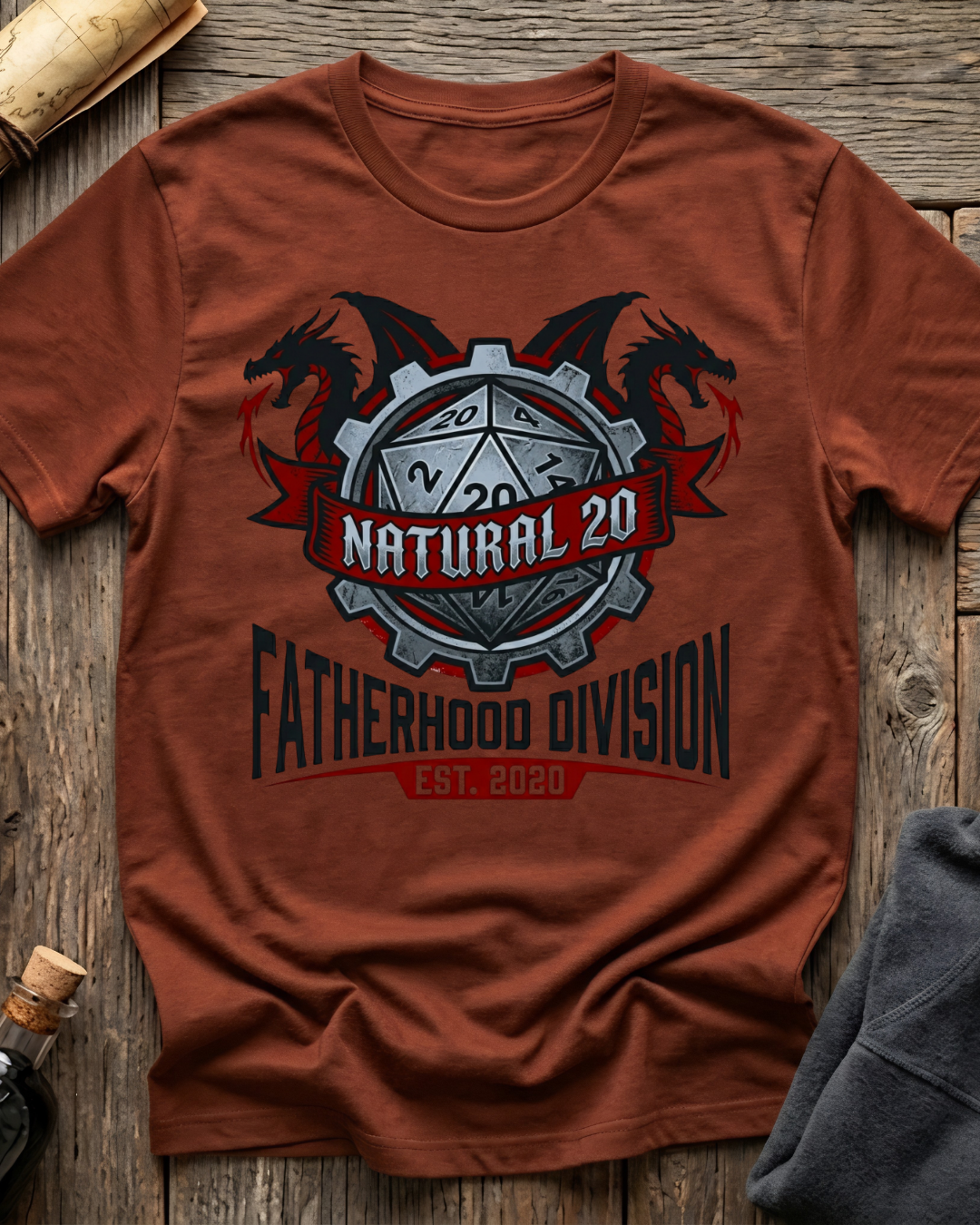 Natural 20 Fatherhood Division T-Shirt