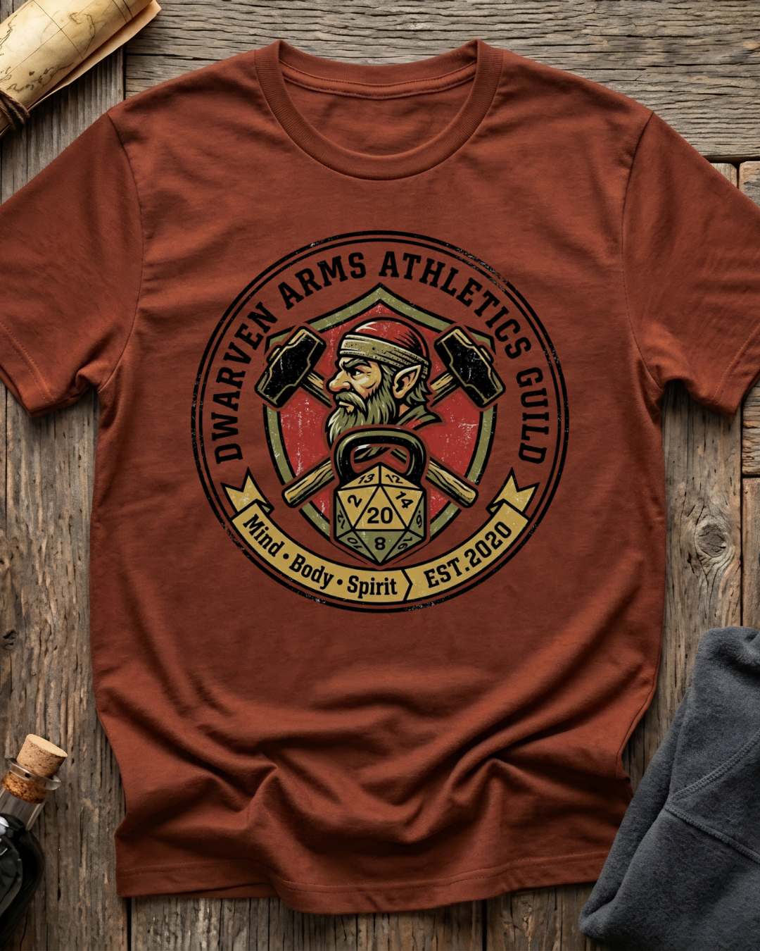 Dwarven Arms Athletics Guild T-Shirt – Mind • Body • Spirit