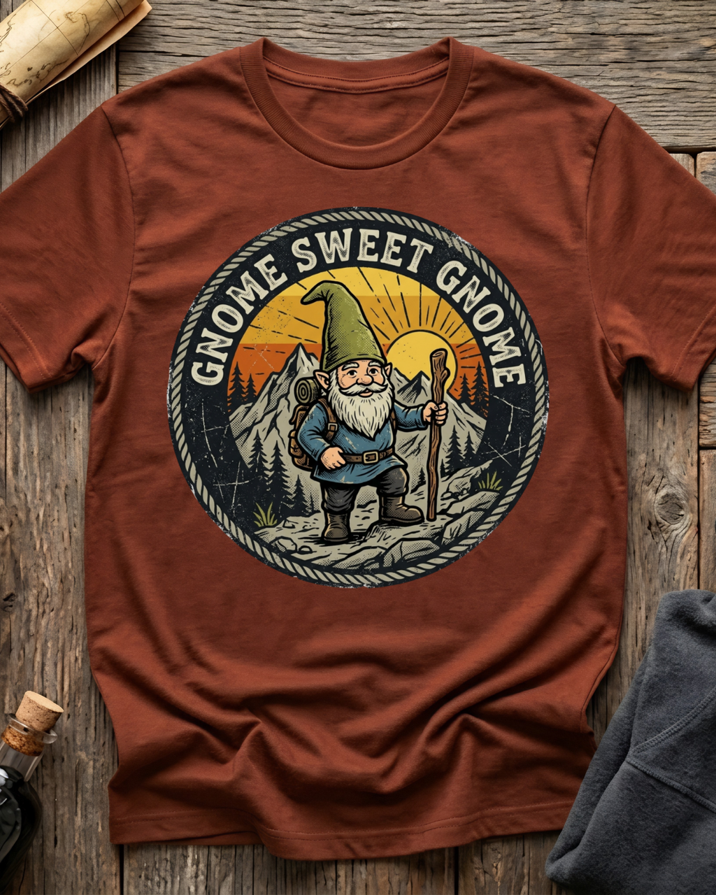 Hiking Gnome Sweet Gnome T-Shirt