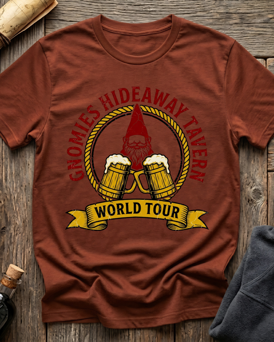 Gnomies Hideaway Tavern World Tour T-Shirt