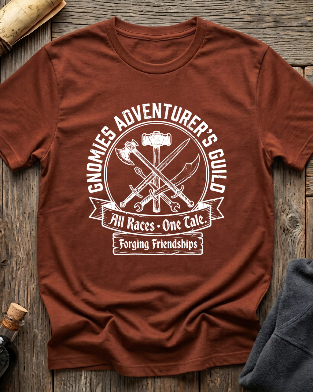 Gnomies Adventure Guild - All Races. One Tale V.2 T-Shirt