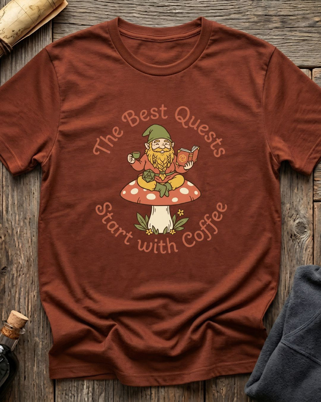 The Best Quests Start With Coffee T-Shirt