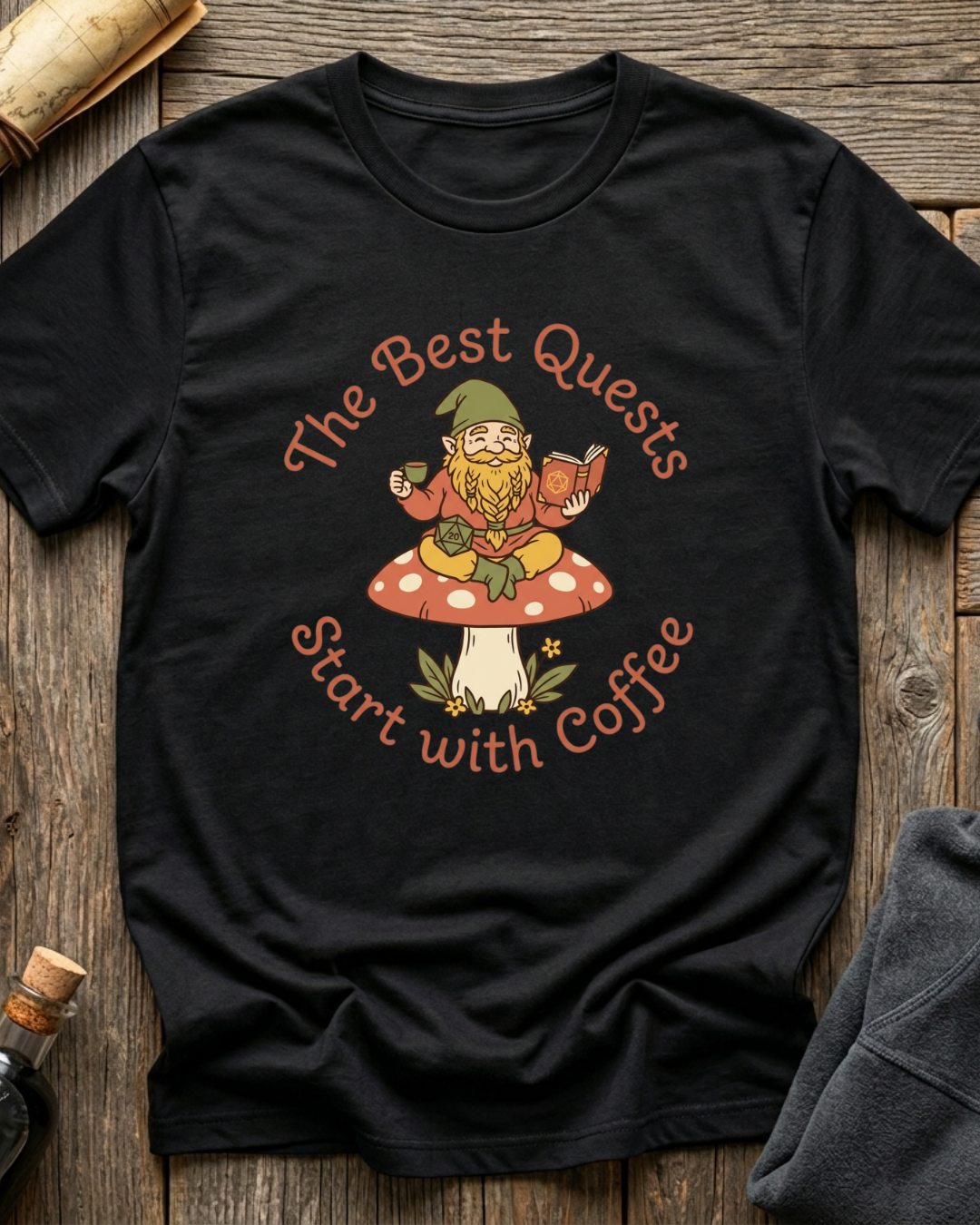 The Best Quests Start With Coffee T-Shirt