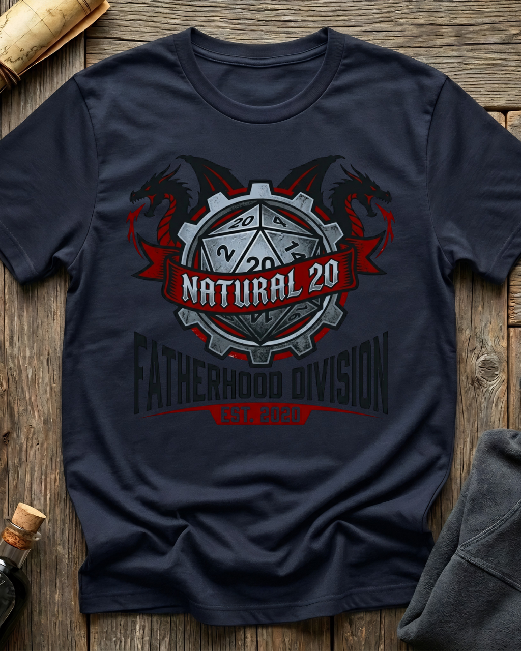 Natural 20 Fatherhood Division T-Shirt